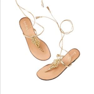 Lilly Pulitzer lace up sandals